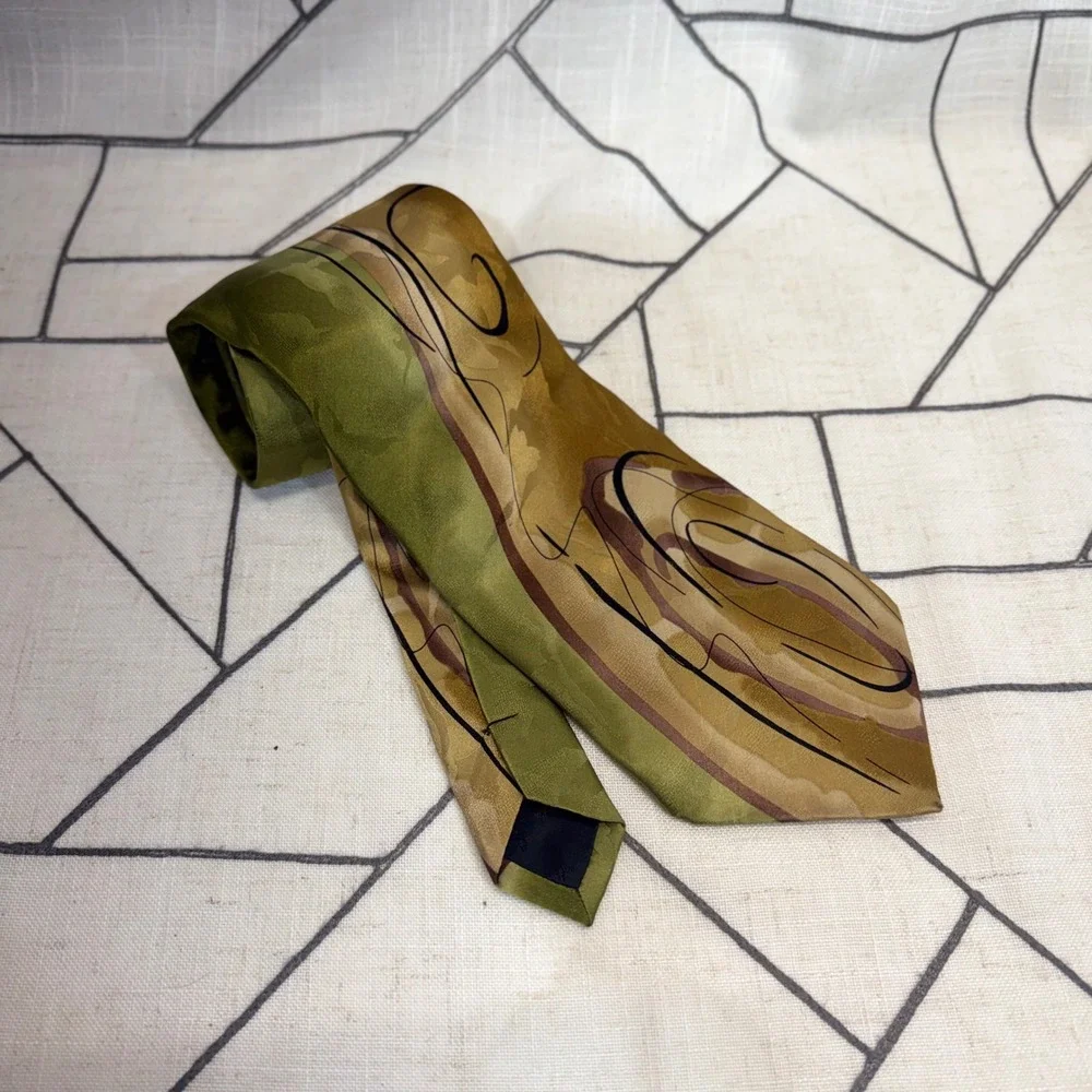 J. Garcia Silk Necktie OS‎ Green Duckworm Alarm Limited Edition Collection 42